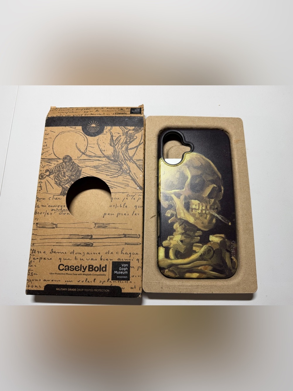 Casely Van Gogh Museum Skull iPhone 16 Plus Case Magsafe Compatible